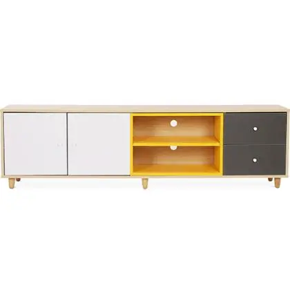 Buy Wooden TV Stand - Scandinavian Design -Eniva Multicolour 59661 with a guarantee