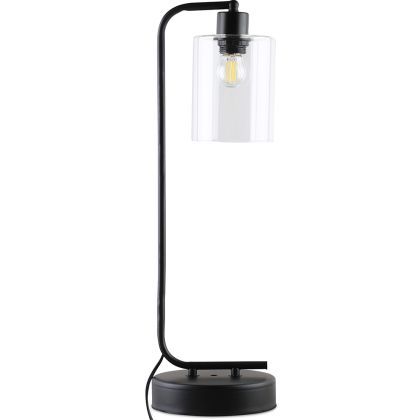 Buy Flavia desk lamp - Metal and glass Black 59583 - in the EU