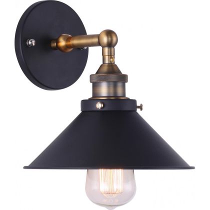 Buy Wall Sconce Lamp - Vintage Design - Joey Black 50862 with a guarantee