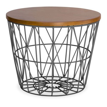 Buy Side Table Basket –- Modern Style Dark grey 58416 home delivery