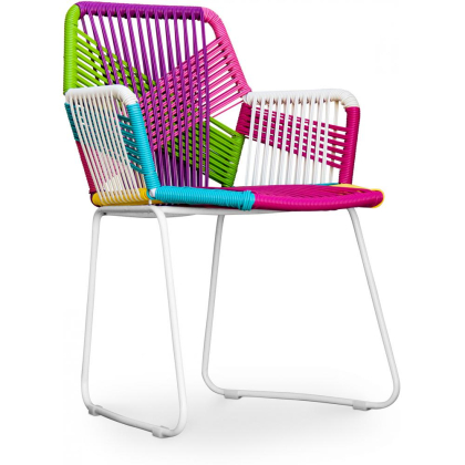 Buy Tropical Garden armchair - White Legs Multicolour 58537 at MyFaktory