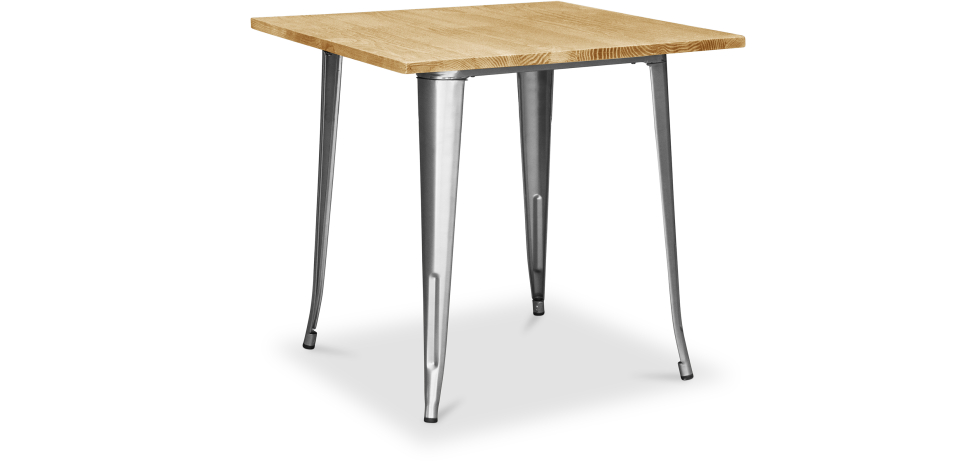  Buy Bistrot Metalix Industrial Dining Table - 80 cm - Light Wood Steel 59874 - in the EU