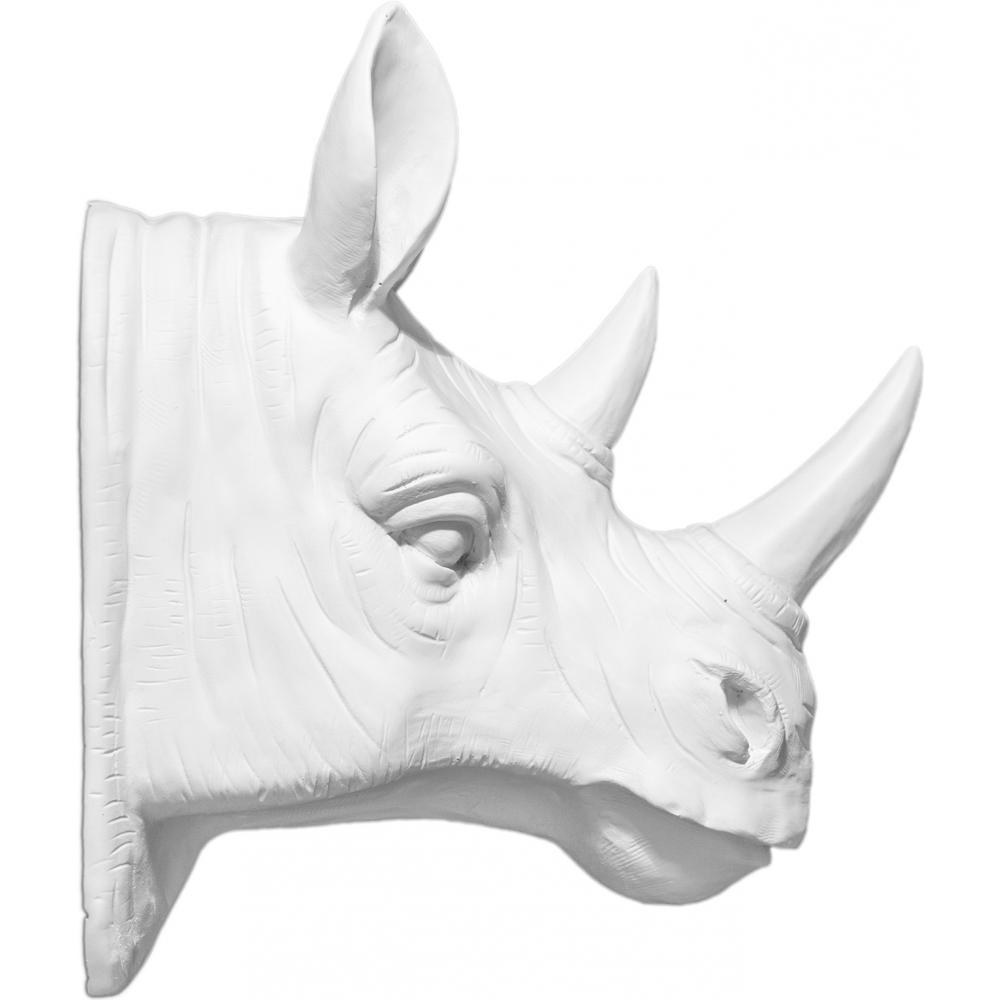  Buy Wall Decoration - White Rhino Head - Ika White 55733 - in the EU