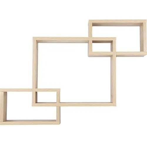  Buy Wooden Wall Shelf - Box Design - Dagoa Natural wood 59645 - in the EU