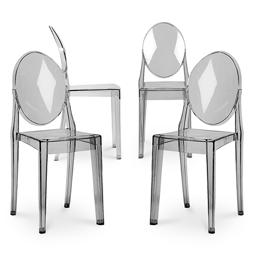  Buy X4 Dining chair Victoire Design Transparent Grey transparent 16459 - in the EU