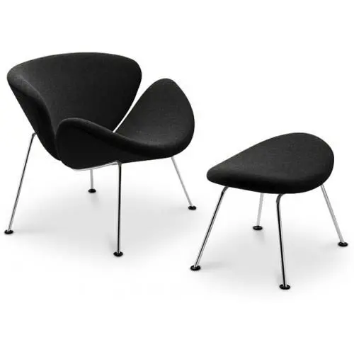  Buy Slice Armchair with Matching Ottoman  Black 16762 - in the EU