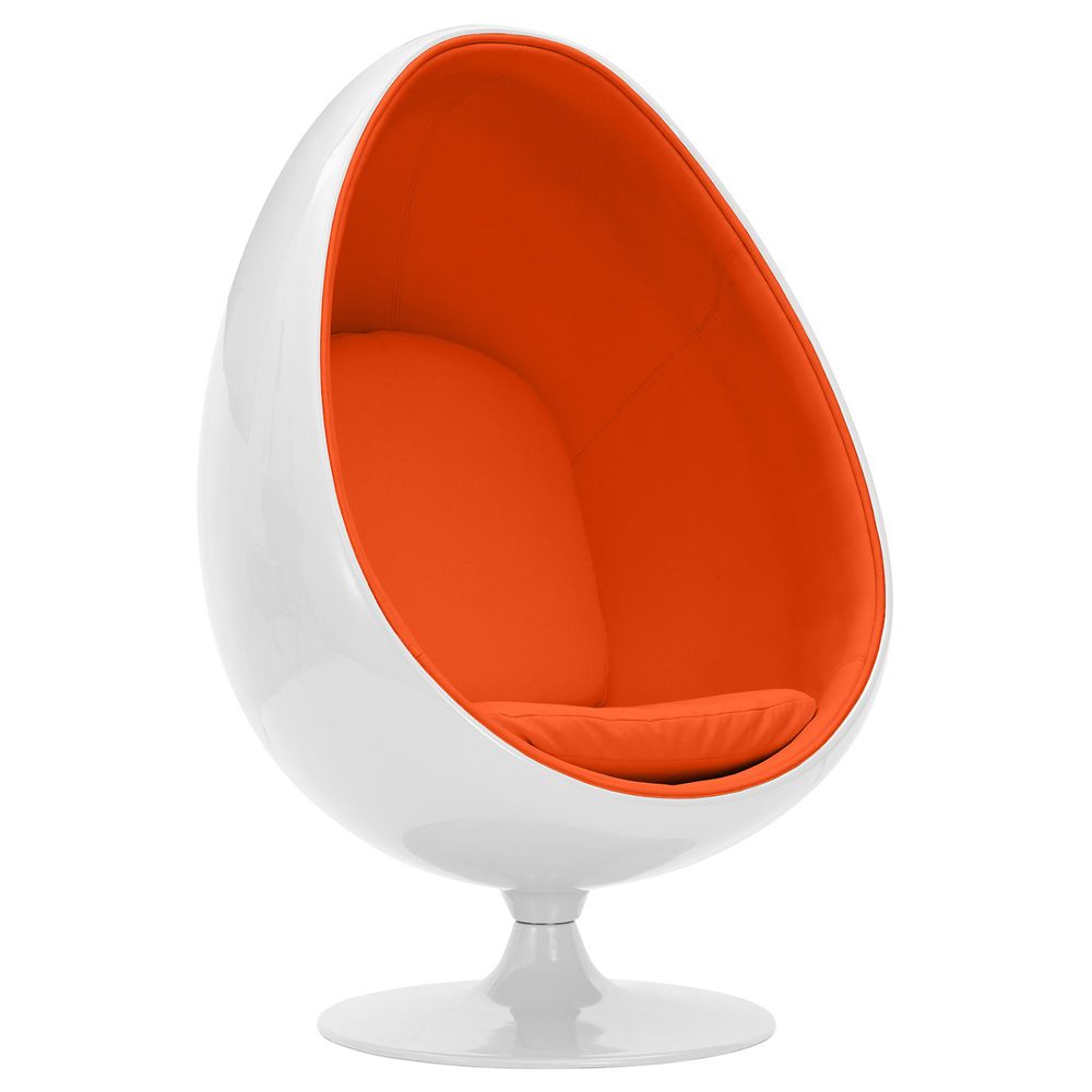 Buy Armchair Ele Chair - White Exterior - Fabric Orange 13192 - in the EU