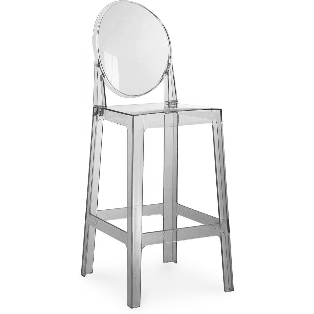  Buy Bar stool with backrest Victoire - 65cm - Design Transparent Grey transparent 58805 - in the EU