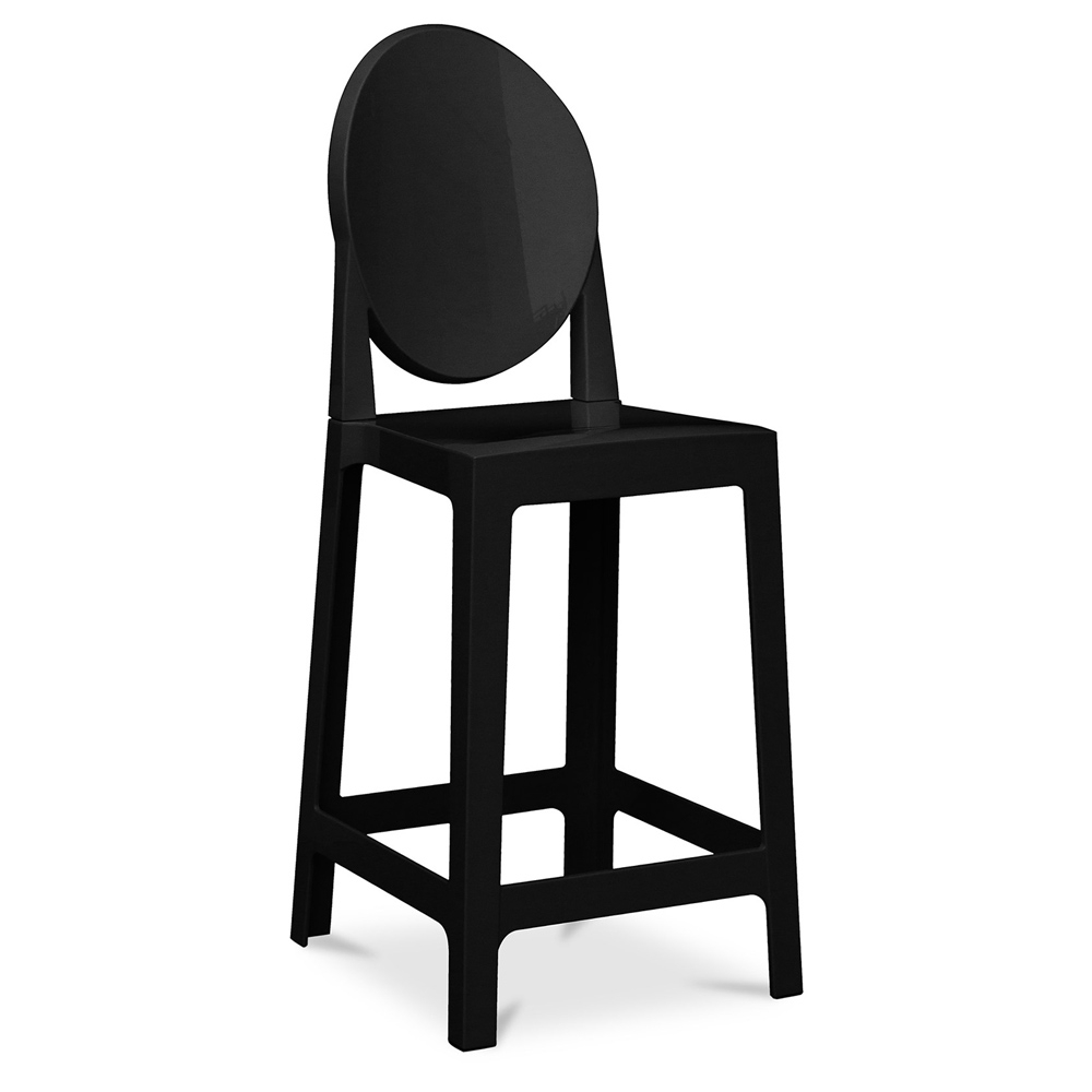  Buy Bar stool with backrest Victoire - 65cm - Design Transparent Black 58805 - in the EU