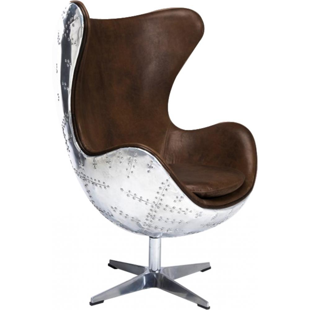  Buy Bold Chair Aviator Armchair - Microfiber Aged Leather Effect Brown 25627 - in the EU