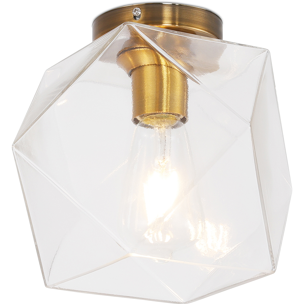  Buy Modern Glass & Metal Ceiling Lamp Transparent 59832 - in the EU