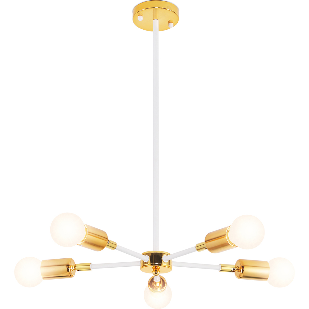 Buy Ceiling lamp - Design pendant lamp - 5 arms - Carla White 59834 - in the EU