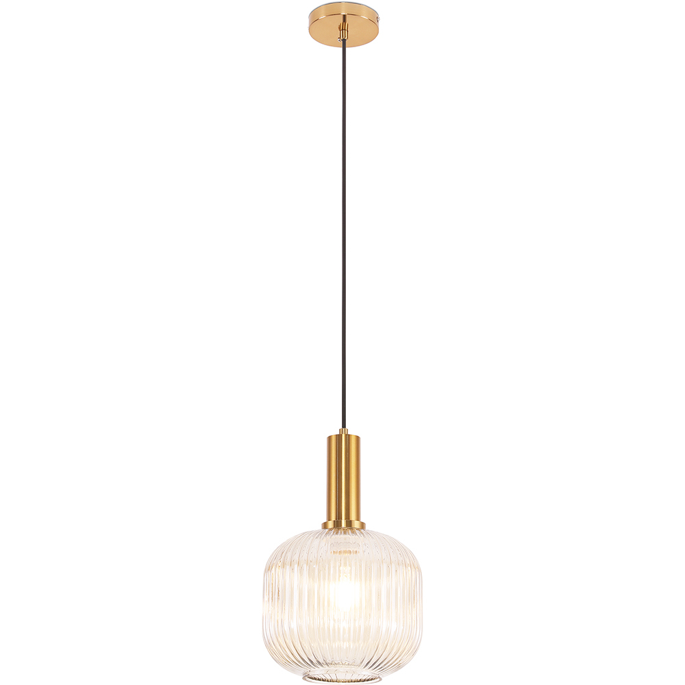  Buy Pendant lamp in vintage style, glass and metal - Genoveva Beige 59835 - in the EU
