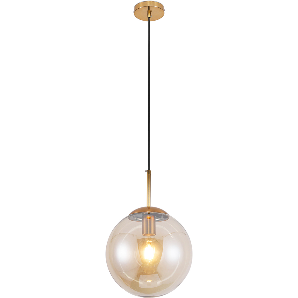  Buy Glass Shade Hanging Lamp with Adjustable Tube Beige 59837 - in the EU
