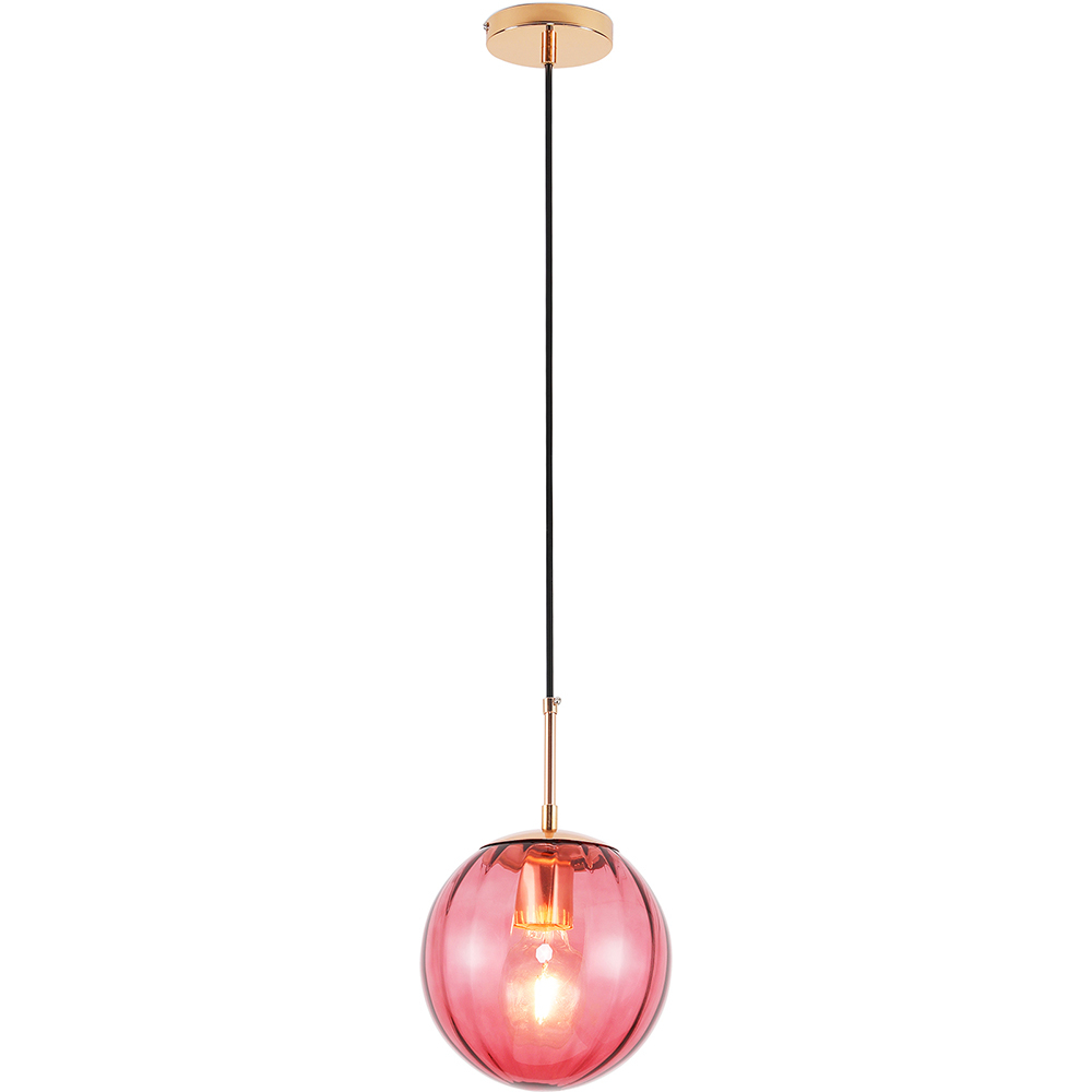  Buy Globe Glass Shade Pendant Lamp Pink 59839 - in the EU