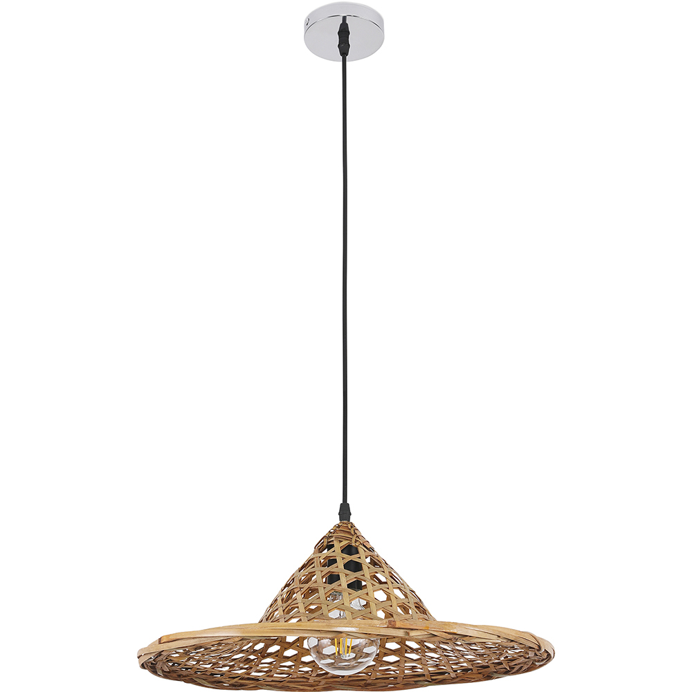  Buy Bamboo Ceiling Lamp Design Boho Bali - Nadia Natural wood 59854 - in the EU