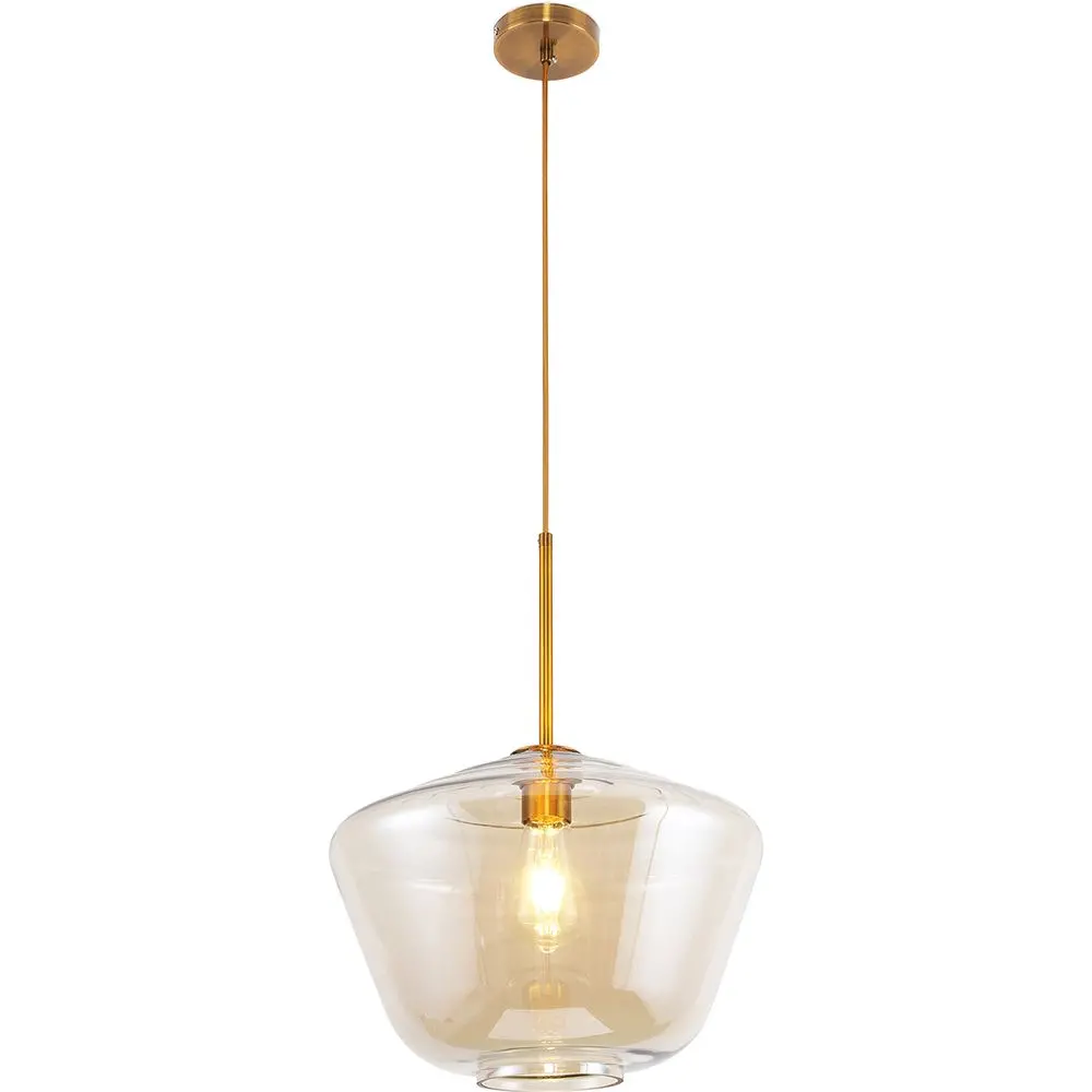  Buy Glass Shade Hanging Lamp Beige 59858 - in the EU