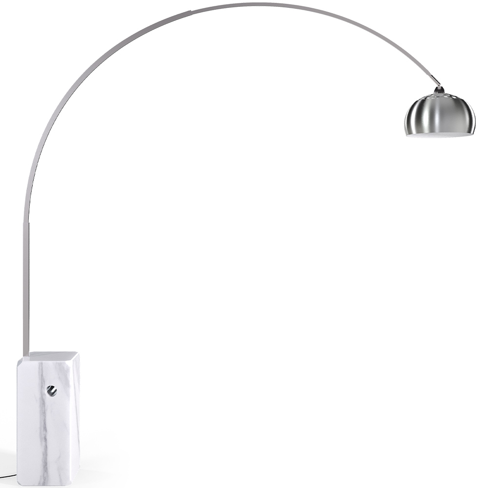  Buy Floor Lamp with Marble Base - Living Room Lamp - Arc White 13692 - in the EU