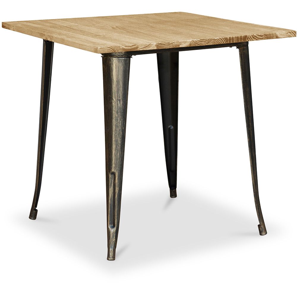  Buy Bistrot Metalix Industrial Dining Table - 80 cm - Light Wood Metallic bronze 59874 - in the EU