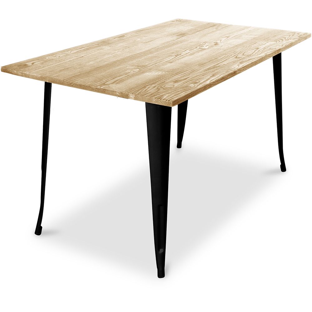  Buy Bistrot Metalix Industrial Dining Table - 140 cm - Light Wood Black 59876 - in the EU