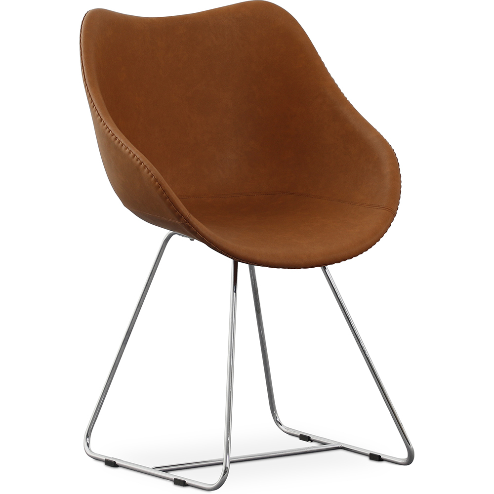  Buy Design dining chair - PU Cognac 59894 - in the EU