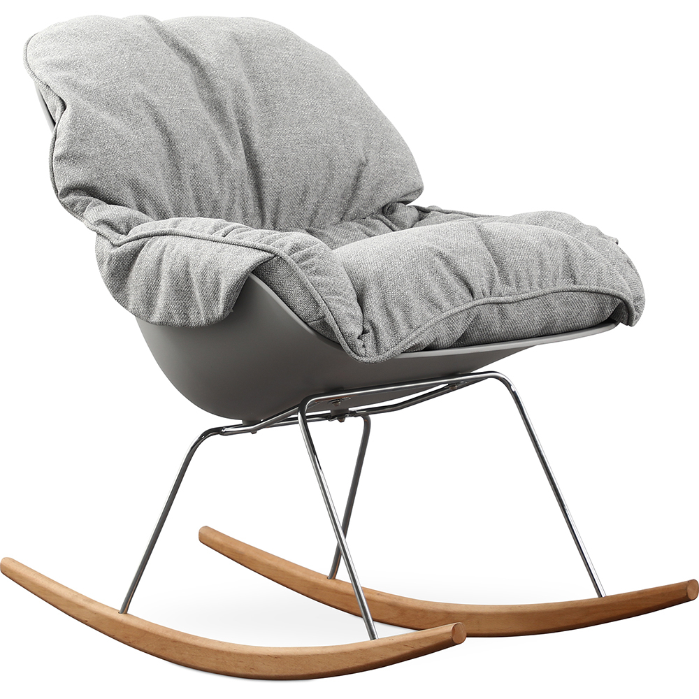  Buy Scandinavian Design Padded Rocking Chair Grey 59895 - in the EU