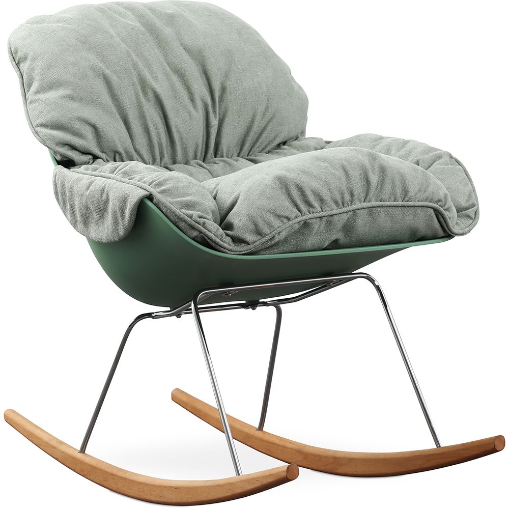  Buy Scandinavian Design Padded Rocking Chair Green 59895 - in the EU