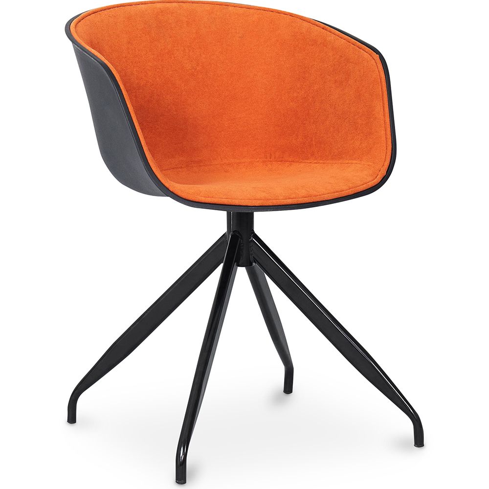  Buy Design Black Padded Office Chair with Armrests Orange 59890 - in the EU