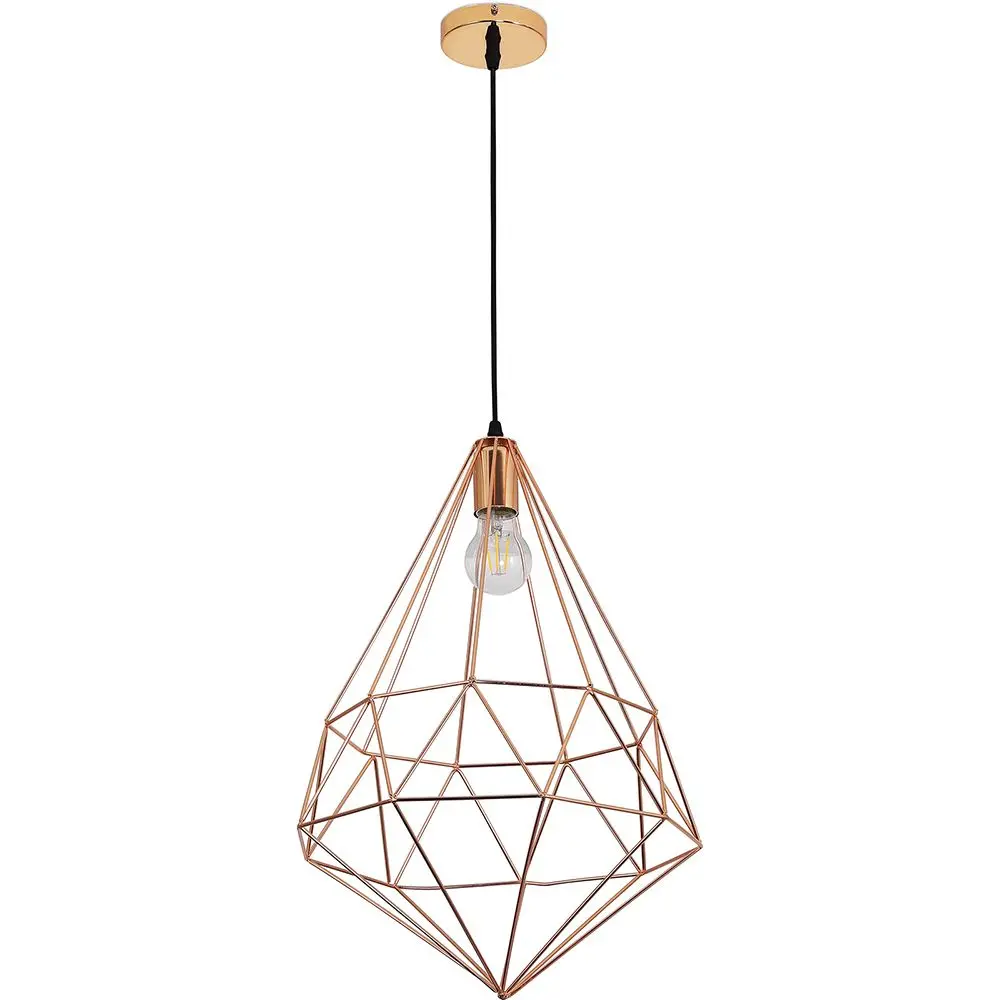  Buy Diamond Retro Style Pendant Lamp Gold 59910 - in the EU
