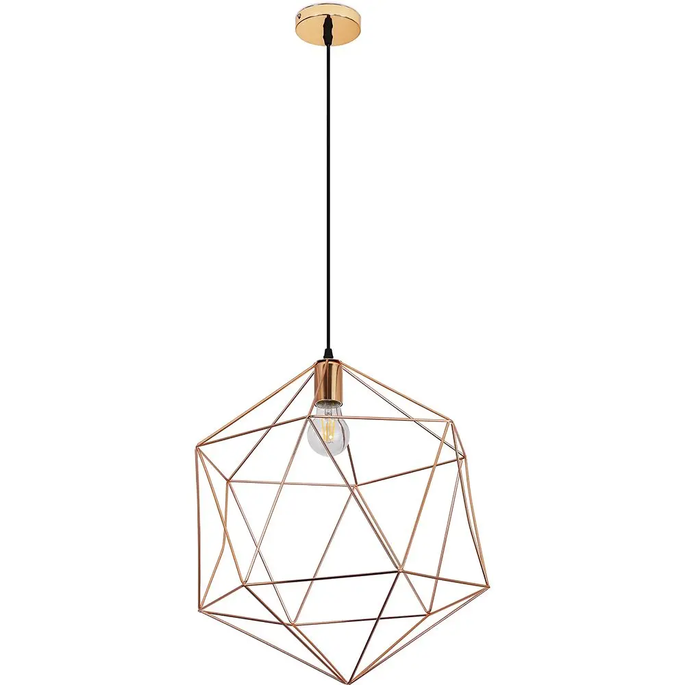  Buy Retro Design Wire Hanging Lamp Gold 59911 - in the EU