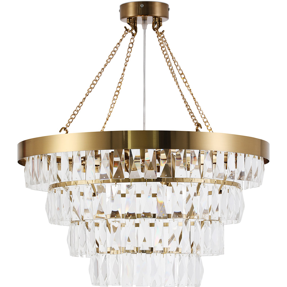 Buy Chandelier Hanging Lamp Vintage Style Crystal and Metal - Ania Gold 59929 - in the EU