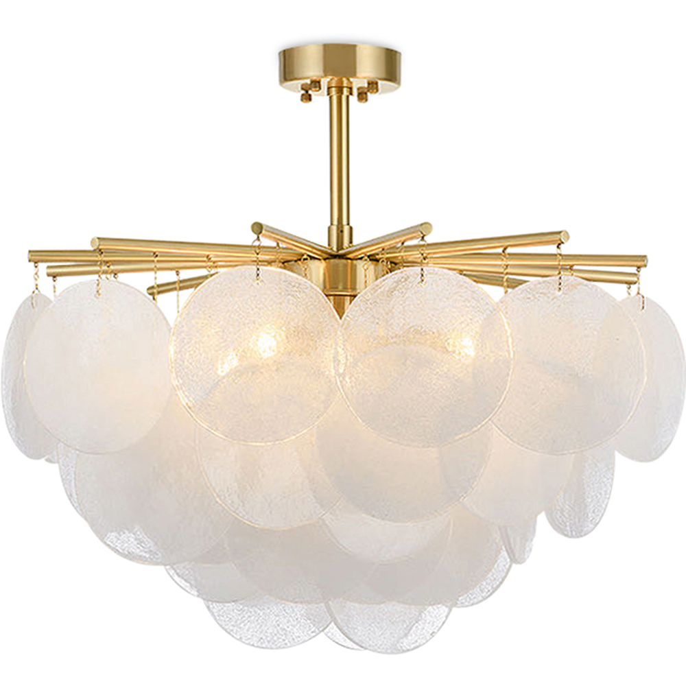  Buy Glass Design Hanging Lamp Gold 59930 - in the EU
