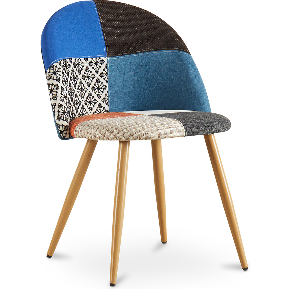  Buy Dining Chair - Upholstered in Patchwork - Scandinavian Style - Bennett  Multicolour 59936 - in the EU