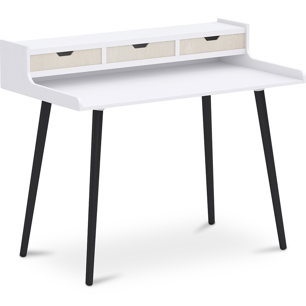  Buy Desk Table Wooden Design Scandinavian Style - Amund Natural Wood / White 59983 - in the EU