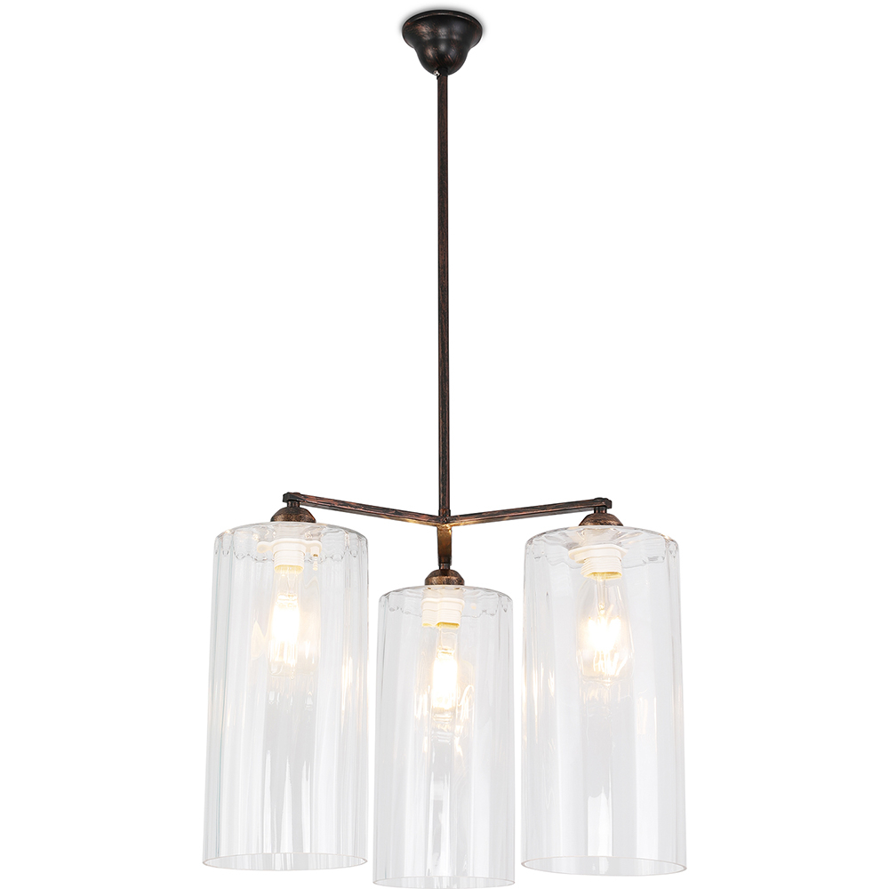  Buy Industrial Style Ceiling Lamp Glass and Metal - Liam Bronze 59988 - in the EU