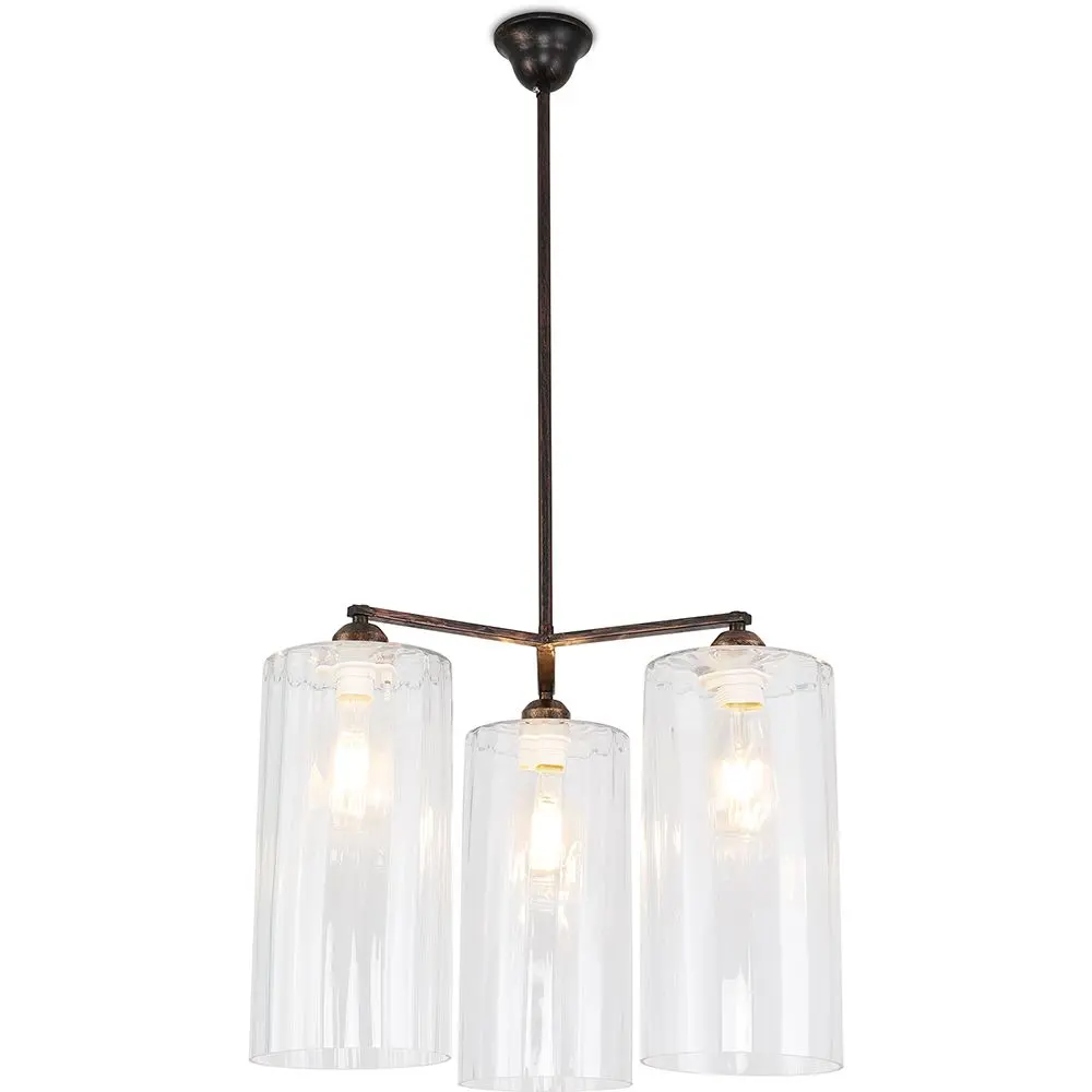  Buy Industrial Style Ceiling Lamp Glass and Metal - Liam Bronze 59988 - in the EU