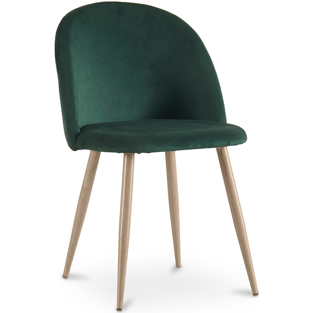  Buy Dining Chair - Velvet Upholstered - Scandinavian Style - Bennett Dark green 59990 - in the EU