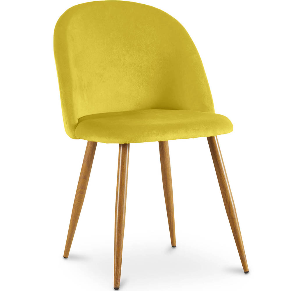  Buy Dining Chair - Velvet Upholstered - Scandinavian Style - Bennett Yellow 59990 - in the EU