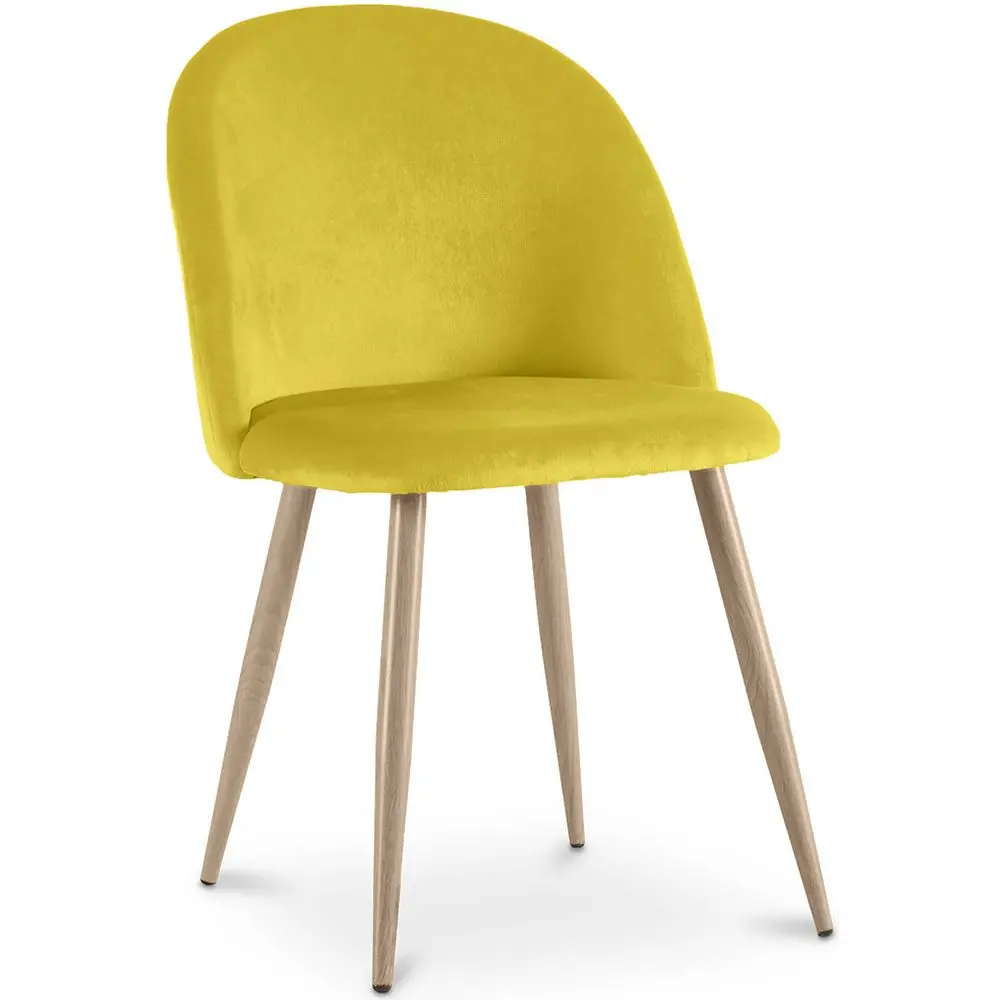  Buy Dining Chair - Velvet Upholstered - Scandinavian Style - Bennett Yellow 59990 - in the EU