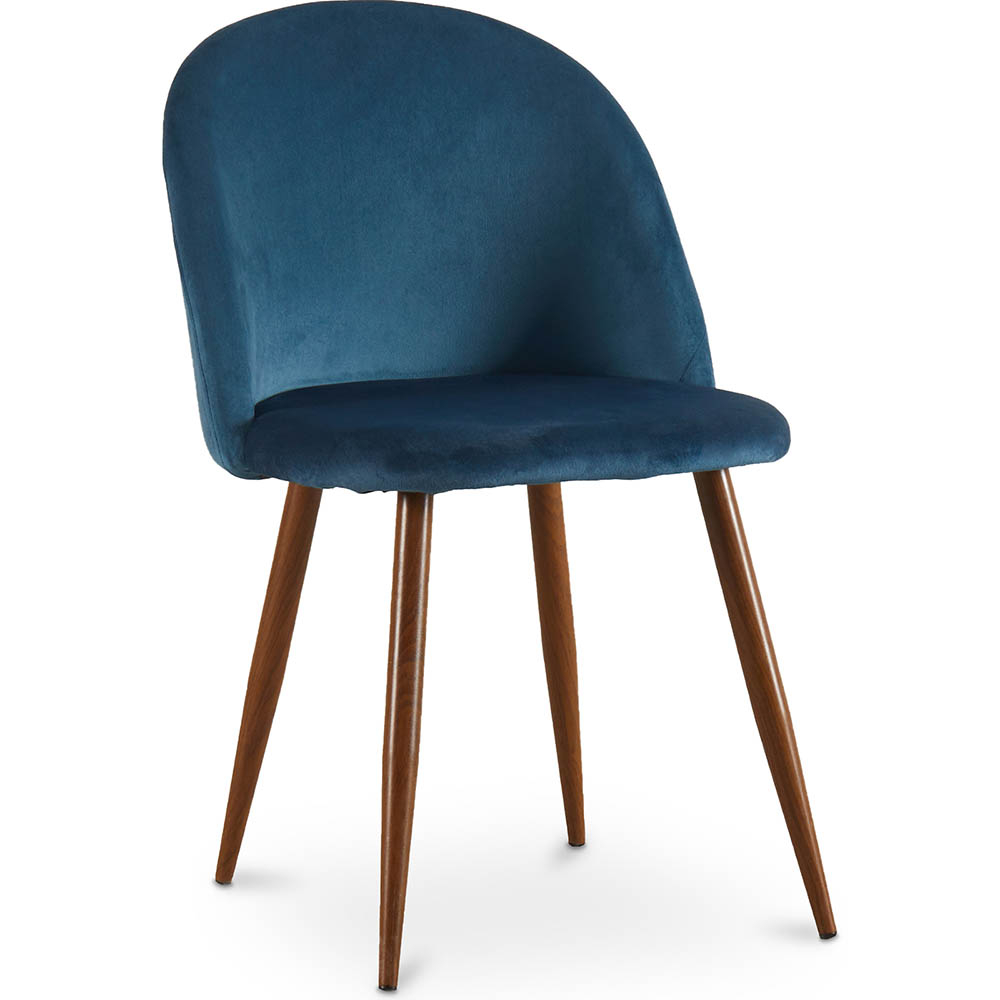  Buy Dining Chair - Upholstered in Velvet - Scandinavian Design - Bennett Dark blue 59991 - in the EU