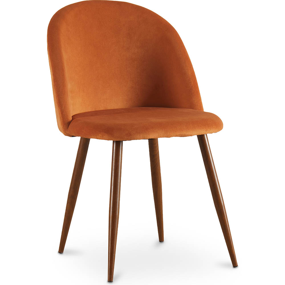  Buy Dining Chair - Upholstered in Velvet - Scandinavian Design - Bennett Reddish orange 59991 - in the EU