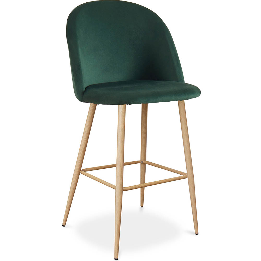  Buy Velvet Upholstered Stool - Scandinavian Design - Bennett Dark green 59992 - in the EU