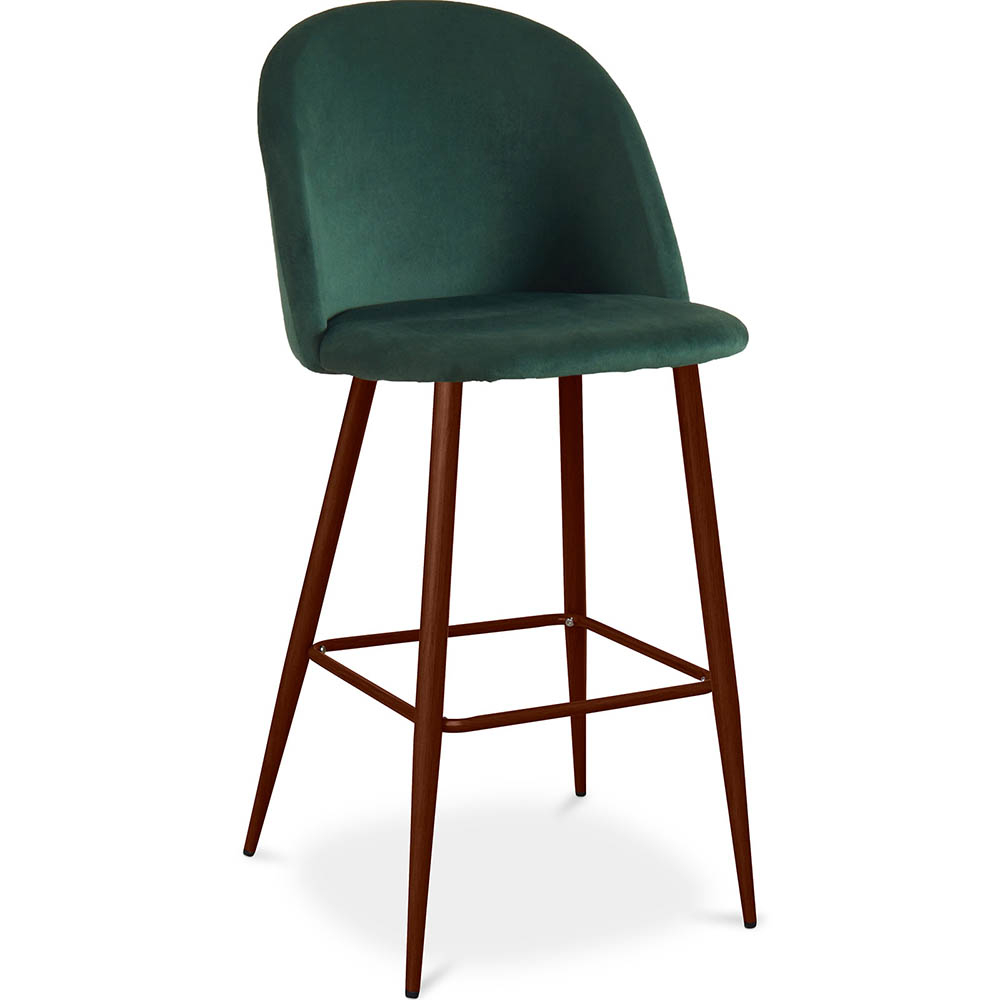  Buy Velvet Upholstered Stool - Scandinavian Design - Bennett Dark green 59993 - in the EU
