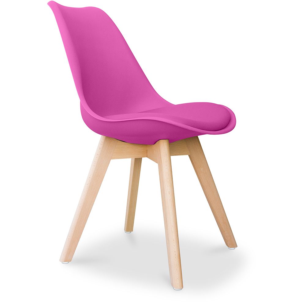  Buy Brielle Scandinavian design Chair with cushion  Fuchsia 58293 - in the EU