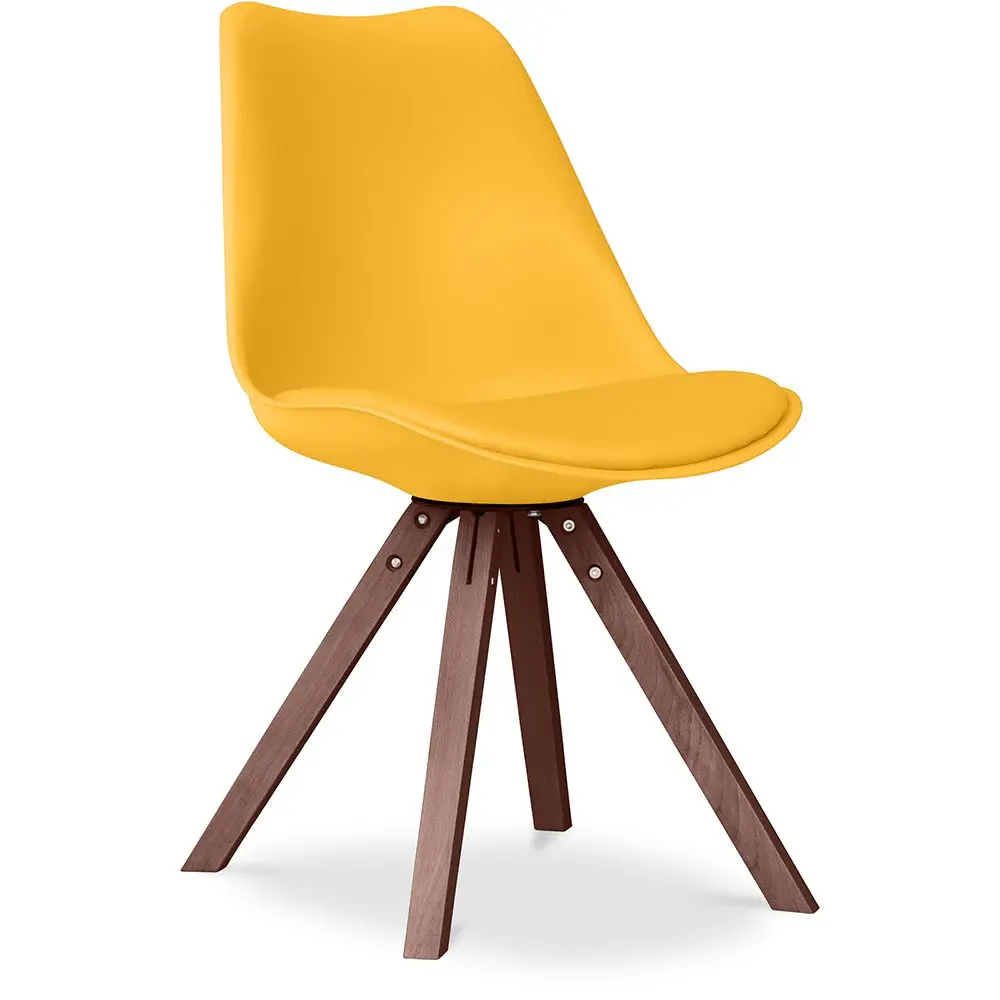  Buy Premium Scandinavian design Brielle chair with Cushion - Dark Legs Yellow 59954 - in the EU