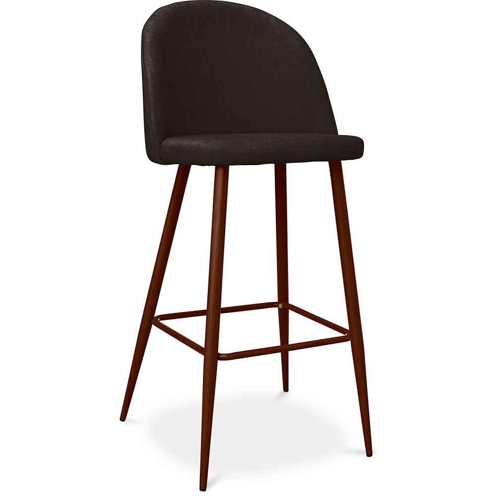  Buy Fabric Upholstered Stool - Scandinavian Design - 76cm - Bennett Dark Brown 59357 - in the EU