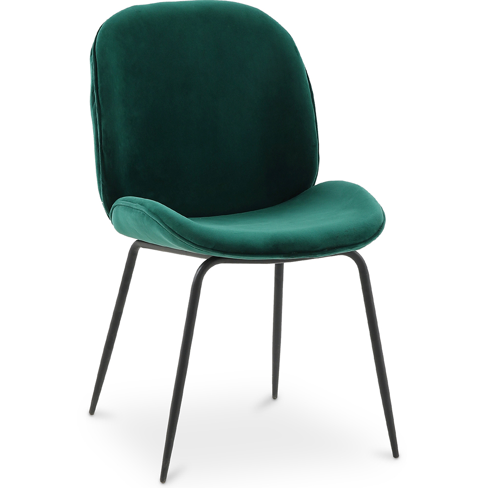  Buy Dining Chair Accent Velvet Upholstered Retro Design - Cyrus Dark green 59996 - in the EU