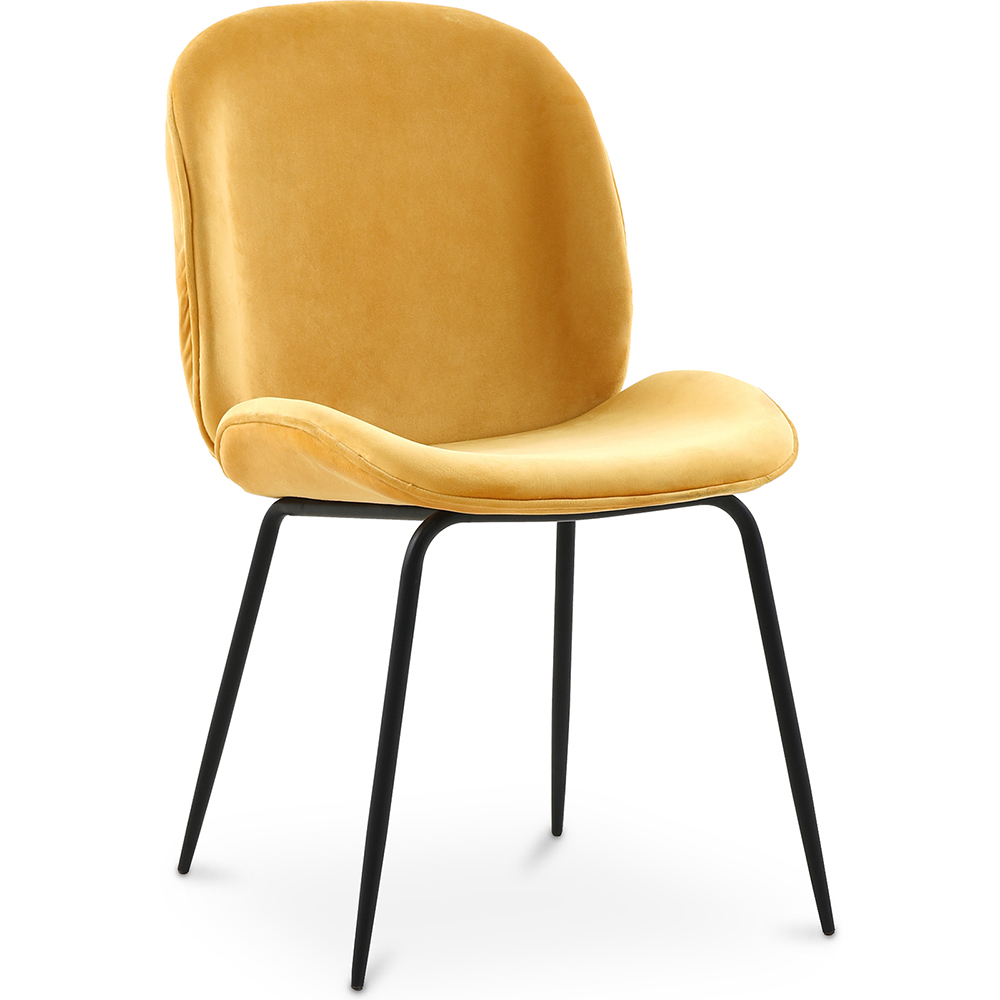  Buy Dining Chair Accent Velvet Upholstered Retro Design - Cyrus Mustard 59996 - in the EU
