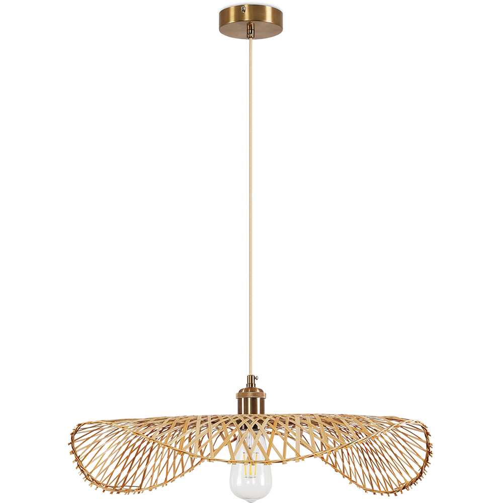  Buy Hanging Lamp Design Boho Bali Woven Bamboo - Imani Gold 60001 - in the EU