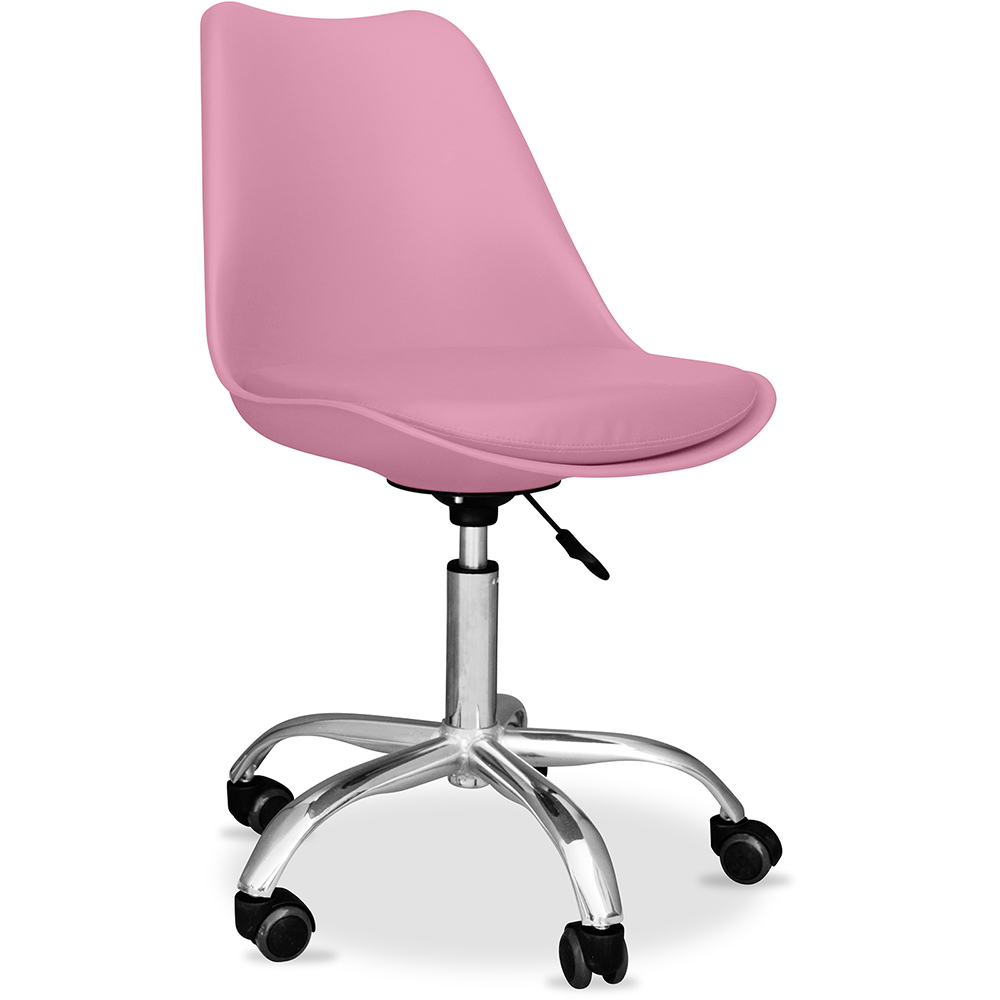  Buy Tulip swivel office chair with wheels Pastel pink 58487 - in the EU